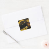 Vrouw en paarden vierkante sticker (Envelop)