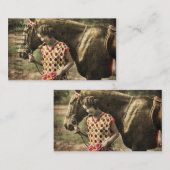  vrouw en paarden visitekaartje (Voorkant / Achterkant)