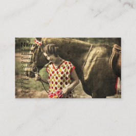 vrouw en paarden visitekaartje