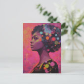 Vrouw en Polka Dots Briefkaart (Staand voorkant)