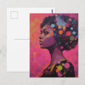 Vrouw en Polka Dots Briefkaart (Voorkant / Achterkant)