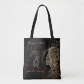 vrouw en roos tote bag (Voorkant)