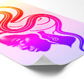 Vrouw en Slang in Symbiose Poster (Hoek)