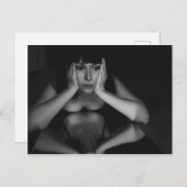 Vrouw en spiegel briefkaart (Voorkant / Achterkant)