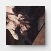 Vrouw en spiegel fotoplaat (Voorkant)