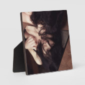 Vrouw en spiegel fotoplaat (Voorkant)