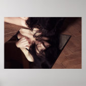 Vrouw en spiegel poster (Voorkant)