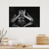 Vrouw en spiegel poster (Keuken)