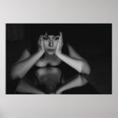 Vrouw en spiegel poster (Voorkant)