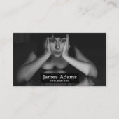 Vrouw en spiegel visitekaartje (Voorkant)