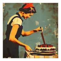 Vrouw en taart