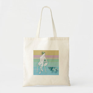 Vrouw en varken tote bag