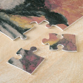 Vrouw en Vogel Mixed Media Collage Legpuzzel (Zijkant)