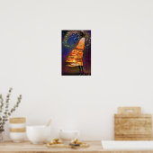 Vrouw en Vogels Kunst Zonsondergang Poster Print - (Keuken)