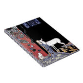 Vrouw en Witte Fawn Magic Witch Art Notitieboek (Rechterzijde)