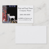 Vrouw en Witte Fawn  Magic Witch Art Visitekaartje (Voorkant / Achterkant)