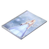 Vrouw engel in blauw notitieboek (Linkerzijde)