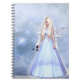 Vrouw engel in blauw notitieboek (Voorkant)