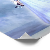 Vrouw engel in blauw poster (Hoek)