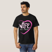 Vrouw Est. 2024 Gewoon getrouwd bruiloft vrouw T-shirt (Voorkant volledig)