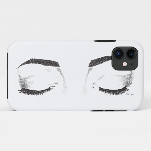 Vrouw Eyes Sketch Case-Mate iPhone Case (Achterkant (horizontaal))