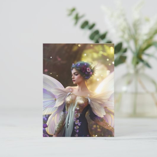 Vrouw Fairy Fantasy Briefkaart (Staand voorkant)