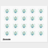 Vrouw Fairy Ronde Sticker (Vel)