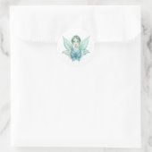 Vrouw Fairy Ronde Sticker (Tas)