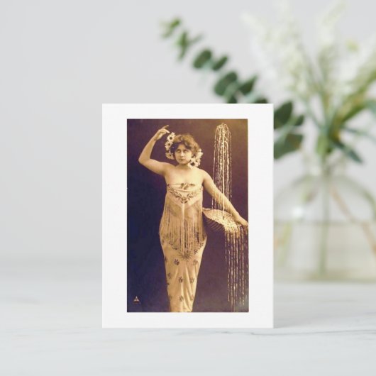 Vrouw Fantasy Fontein Briefkaart (Staand voorkant)