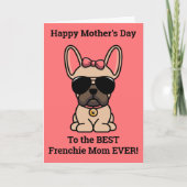 Vrouw Fawn French Bulldog Moederdag Card Kaart (Voorkant)