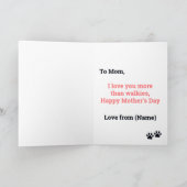 Vrouw Fawn French Bulldog Moederdag Card Kaart (Binnen)