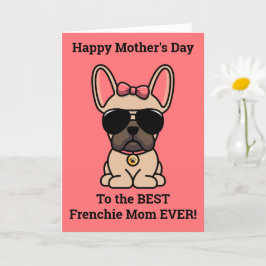 Vrouw Fawn French Bulldog Moederdag Card Kaart
