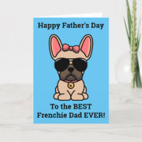 Vrouw Fawn French Bulldog Vaderdag Card