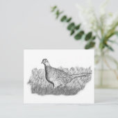 Vrouw fazant briefkaart (Staand voorkant)