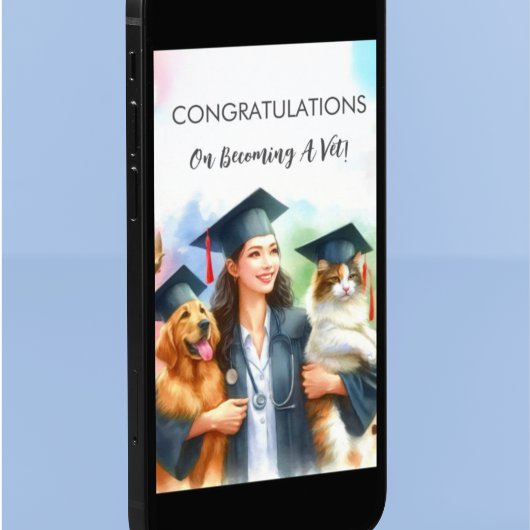 Vrouw Felicitaties Dierenarts Schattige Dog & Cat Kaart