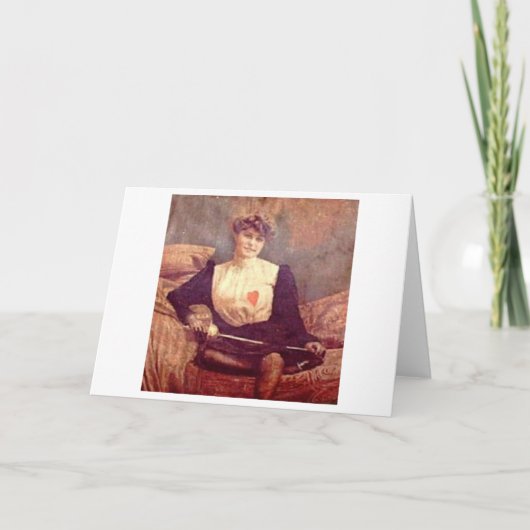 Vrouw Fencer! afschermingskaart Kaart (Voorkant)