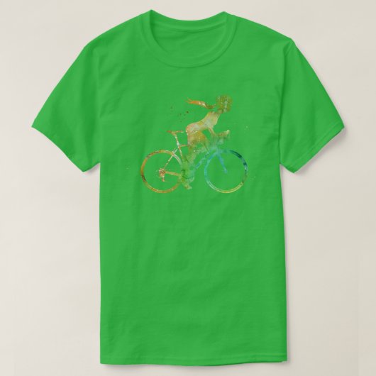Vrouw-fietser T-shirt (Design voorkant)