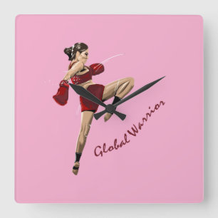 vrouw Fighter, wereldkampioen Vierkante Klok