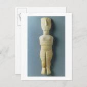 Vrouw figine, vroege Cycladic, c.2800-2300 BC (m Briefkaart (Voorkant / Achterkant)