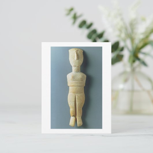 Vrouw figine, vroege Cycladic, c.2800-2300 BC (m Briefkaart (Staand voorkant)