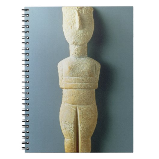 Vrouw figine, vroege Cycladic, c.2800-2300 BC (m Notitieboek (Voorkant)