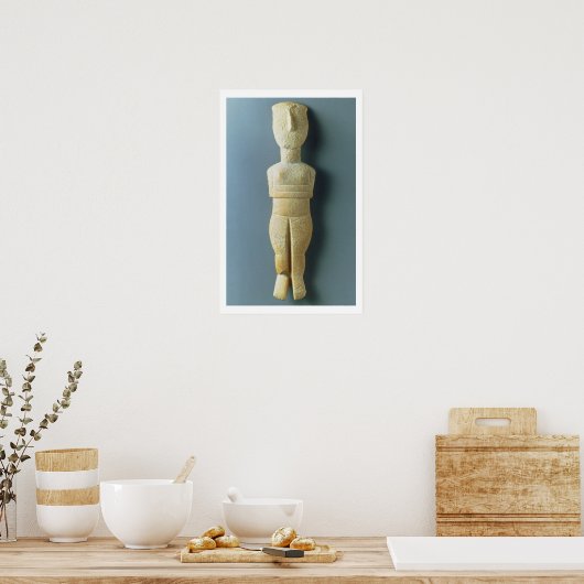 Vrouw figine, vroege Cycladic, c.2800-2300 BC (m Poster (Keuken)