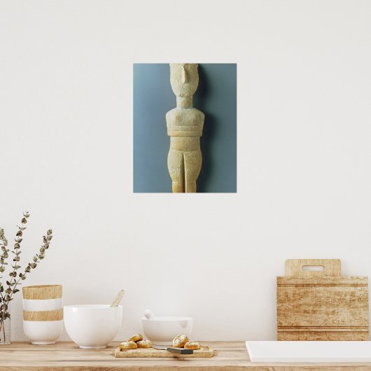 Vrouw figine, vroege Cycladic, c.2800-2300 BC (m Poster (Keuken)