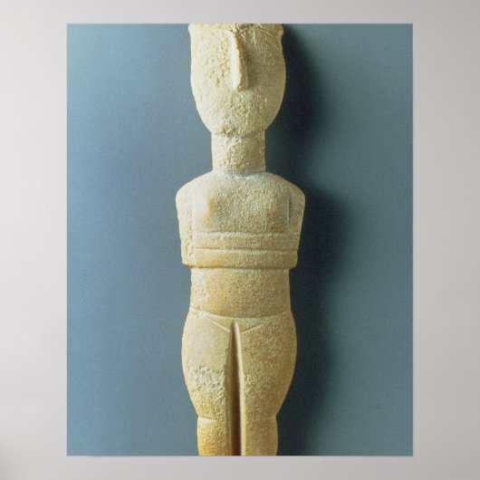 Vrouw figine, vroege Cycladic, c.2800-2300 BC (m Poster (Voorkant)