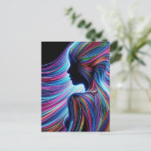 Vrouw Figuur Abstract Briefkaart (Staand voorkant)