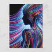 Vrouw Figuur Abstract Briefkaart (Voorkant)