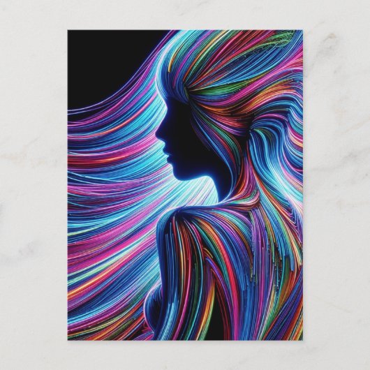 Vrouw Figuur Abstract Briefkaart (Voorkant)