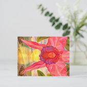 Vrouw figuur in orchidee - Briefkaart (Staand voorkant)