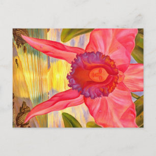 Vrouw figuur in orchidee - Briefkaart