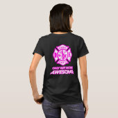 Vrouw Firefighter T Shirt - Firewoman Gifts (Achterkant volledig)
